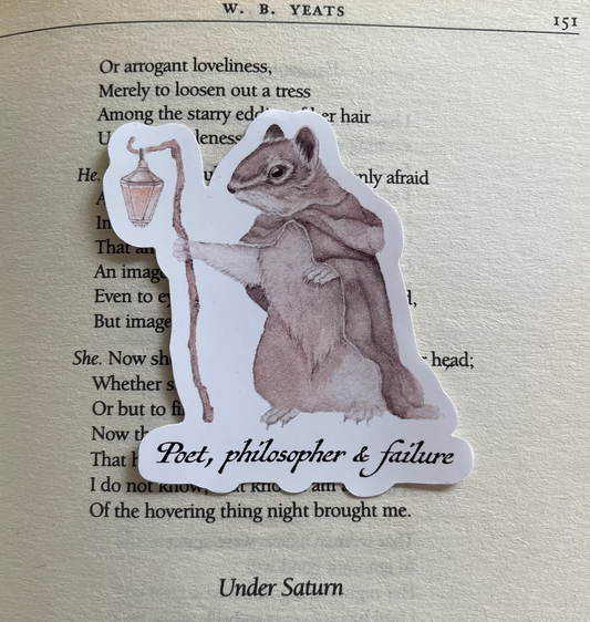 Squirrel Sticker | Poet, philosopher & failure