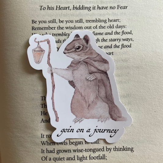 Squirrel Sticker | goin on a journey